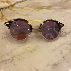 Krewe St. Louis Mirrored D’Oro 24k sunglasses